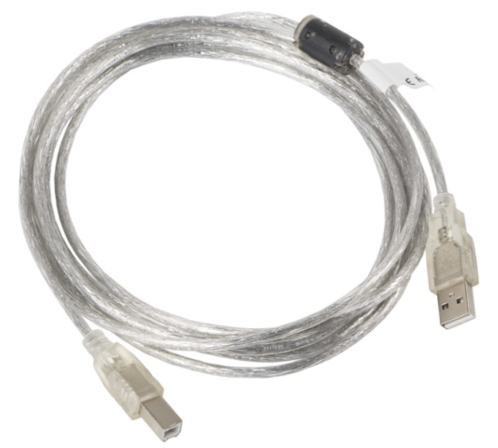 CABLE IMPRESORA LANBERG USB MACHO/USB MACHO FERRITA 3M TRANSPARENTE - detalle