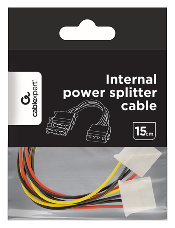 CABLE INTERNO GEMBIRD MOLEX 4 PIN 1x MACHO 2x HEMBRA - detalle
