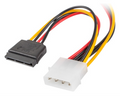 CABLE LANBERG ALIMENTACION MOLEX MACHO A 2X SATA HEMBRA 15 CM