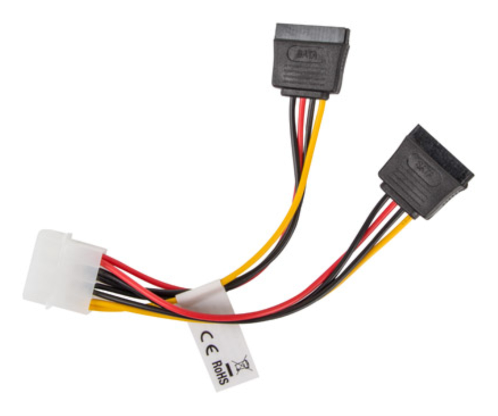 CABLE LANBERG ALIMENTACION MOLEX MACHO A 2X SATA HEMBRA 15 CM - detalle