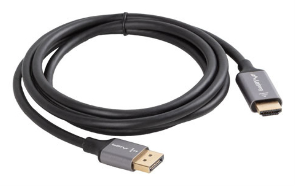 CABLE LANBERG DISPLAYPORT A HDMI 4K MACHO/MACHO 1.8M NEGRO -PLATA - detalle