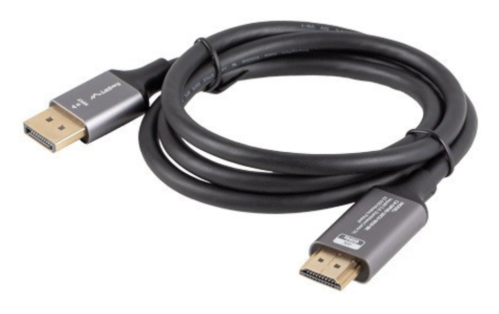 CABLE LANBERG DISPLAYPORT A HDMI 4K MACHO/MACHO 1M NEGRO -PLATA - detalle