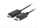 Cable HDMI DisplayPort Lanberg CA-DPHD-11CC-0018-BK con cambiador de xénero, negro