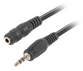 CABLE LANBERG ESTEREO JACK 3.5 MM MACHO A JACK 3.5 MM HEMBRA NEGRO 1.5 M