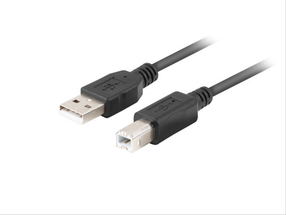 Lanberg CA-USBA-15CU-0010-BK cable USB USB 2.0 1 m USB B Negro