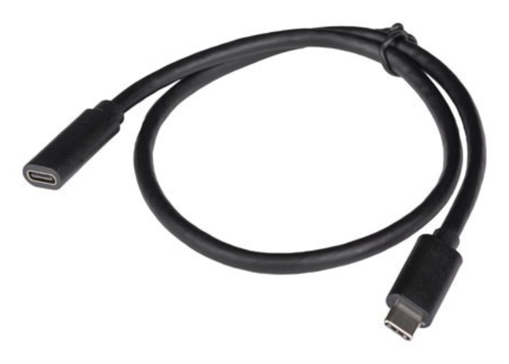 CABLE LANBERG USB-C 3.1 MACHO/HEMBRA 0.5M NEGRO - detalle