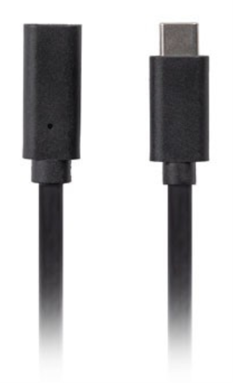 CABLE LANBERG USB-C 3.1 MACHO/HEMBRA 0.5M NEGRO - detalle