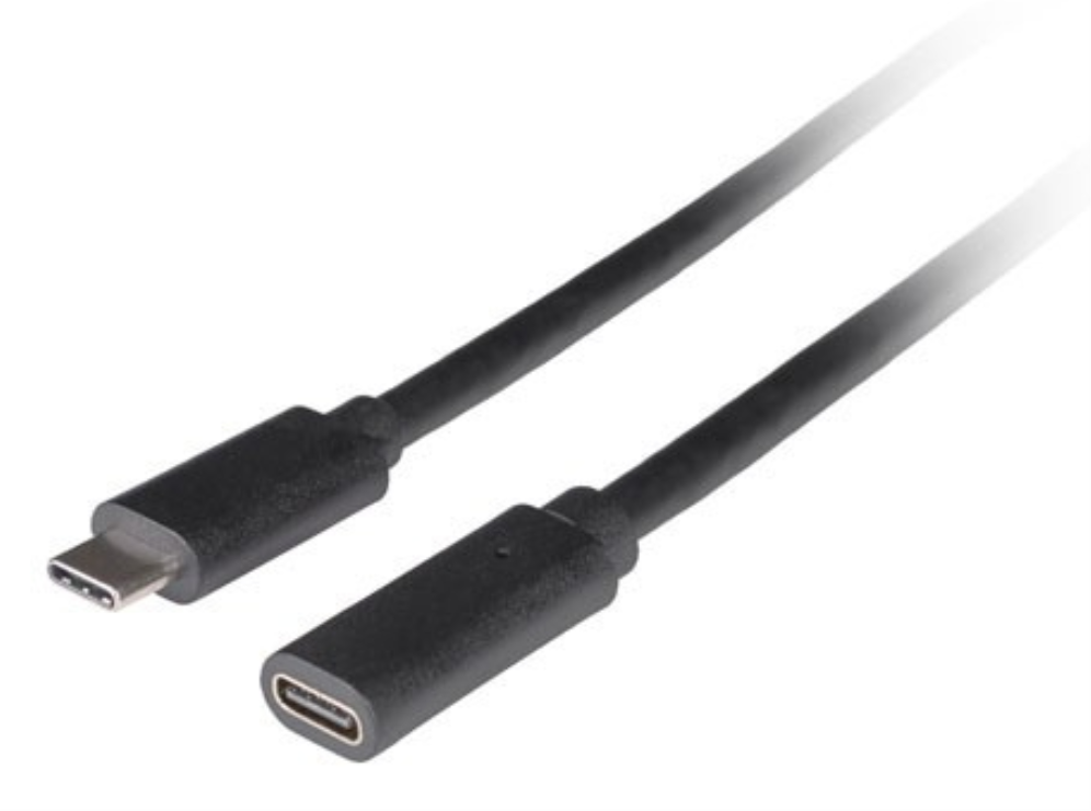 CABLE LANBERG USB-C 3.1 MACHO/HEMBRA 1.5M NEGRO