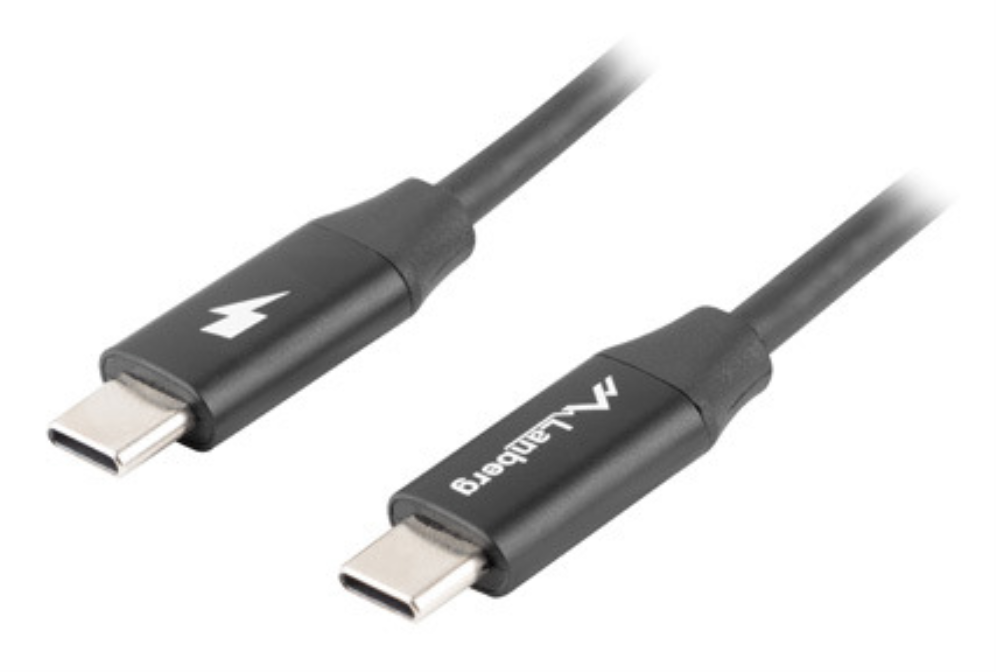 CABLE LANBERG USB C MACHO/MACHO 1M QUICK CHARGE 4.0 NEGRO