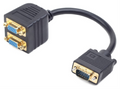 Gembird CC-VGAX2-20CM cable VGA 0.2 m VGA (D-Sub) 2 x VGA (D-Sub) Negro
