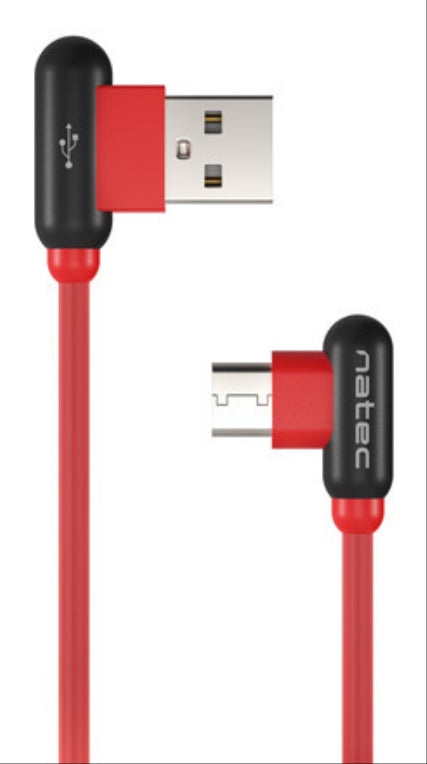 NATEC NKA-1201 cable USB USB 2.0 1 m USB A USB C Negro. Rojo