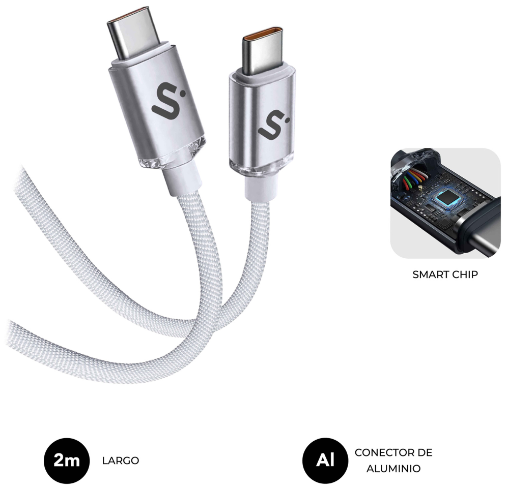 CABLE OPTIMUS 60W C-C 2M WHITE