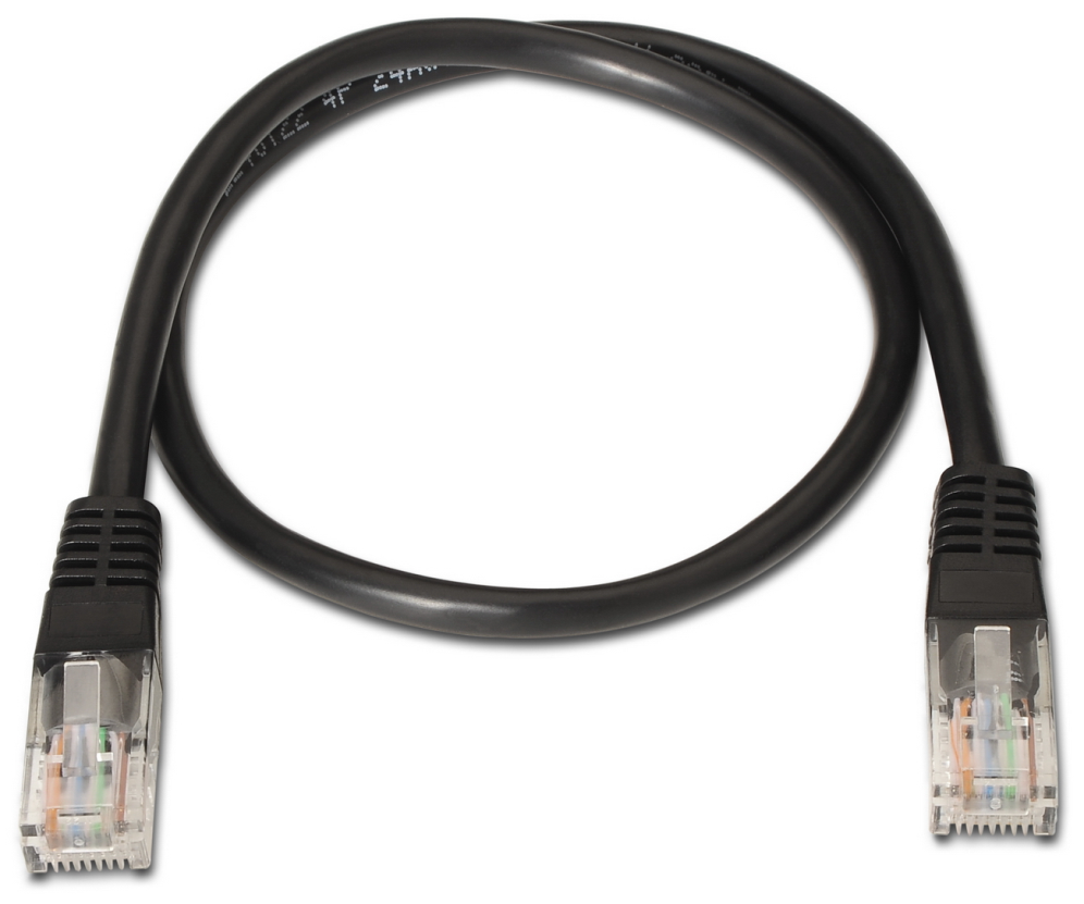 CABLE RED AISENS LATIGUILLO RJ45 CAT.5E UTP AWG24 NEGRO 1.0M - detalle