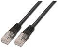 CABLE RED AISENS LATIGUILLO RJ45 CAT.5E UTP AWG24 NEGRO 1.0M