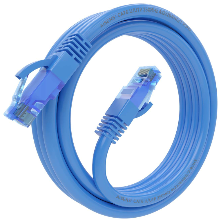 CABLE RED AISENS LATIGUILLO RJ45 CAT.6 UTP AWG26 CCA AZUL 3.0M - detalle