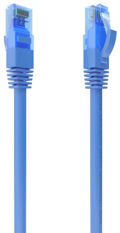 CABLE RED AISENS LATIGUILLO RJ45 CAT.6 UTP AWG26 CCA AZUL 5.0M
