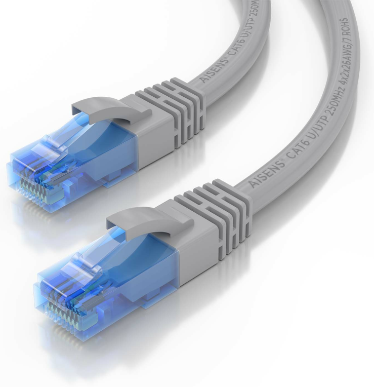 CABLE RED AISENS LATIGUILLO RJ45 CAT.6 UTP AWG26 CCA GRIS 2.0M - detalle