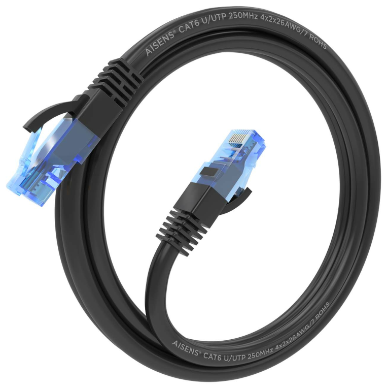 CABLE RED AISENS LATIGUILLO RJ45 CAT.6 UTP AWG26 CCA NEGRO 1.5M - detalle