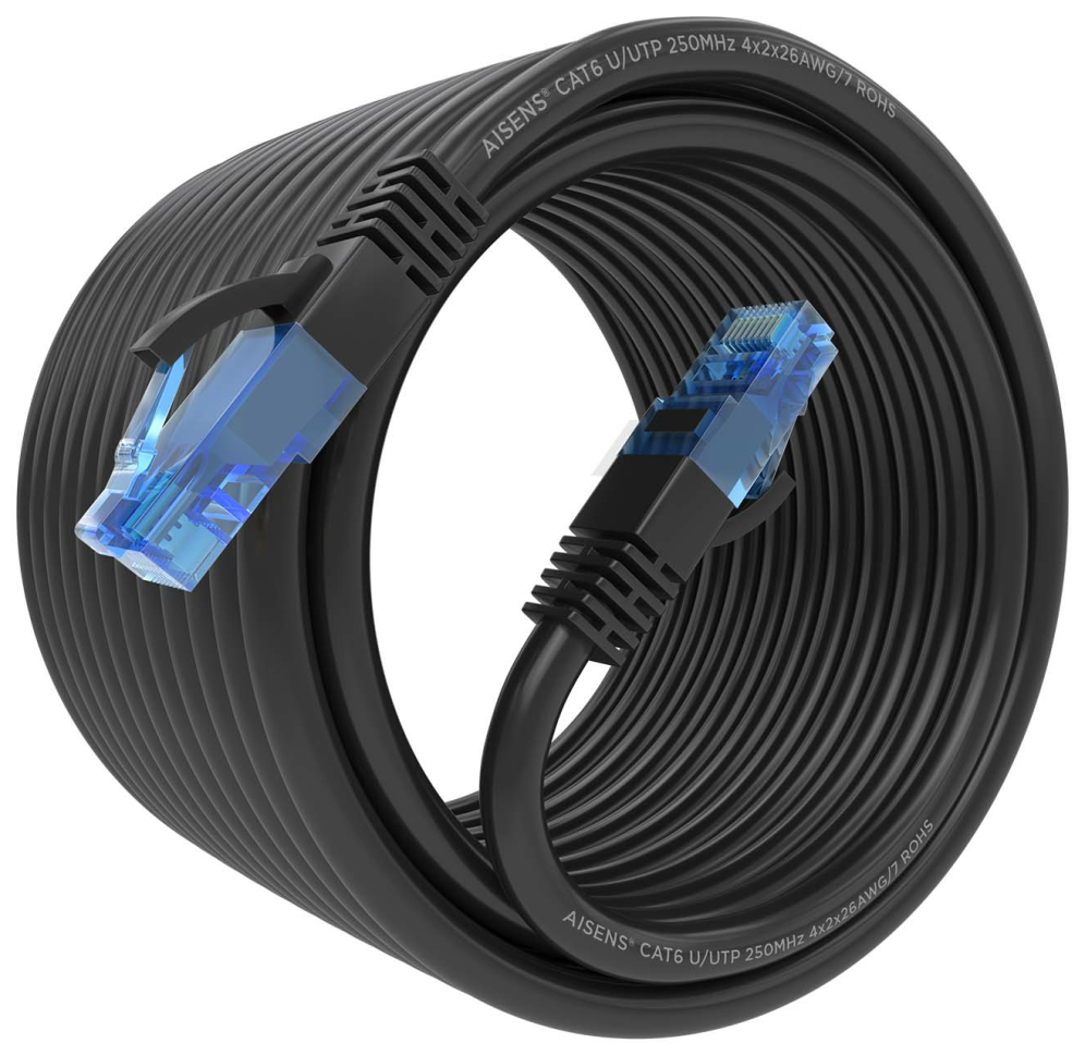 CABLE RED AISENS LATIGUILLO RJ45 CAT.6 UTP AWG26 CCA NEGRO 10M - detalle