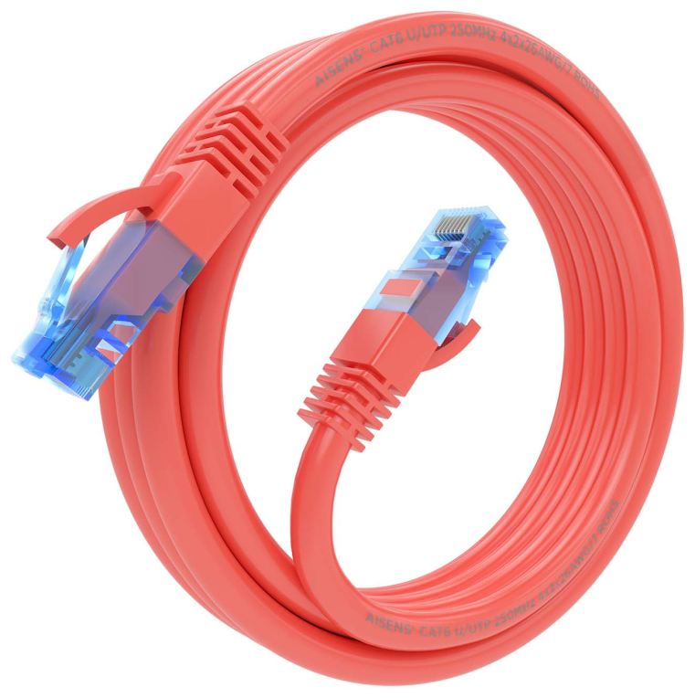 CABLE RED AISENS LATIGUILLO RJ45 CAT.6 UTP AWG26 CCA ROJO 3.0M - detalle