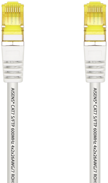 CABLE RED AISENS LATIGUILLO RJ45 LSZH CAT.7 SFTP PIMF 0.5M BLANCO - detalle