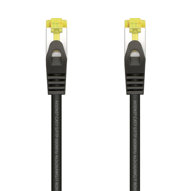 AISENS Cable De Red Latiguillo RJ45 LSZH Cat.7 600 MHz S/FTP PIMF AWG26. Negro. 0.5 m