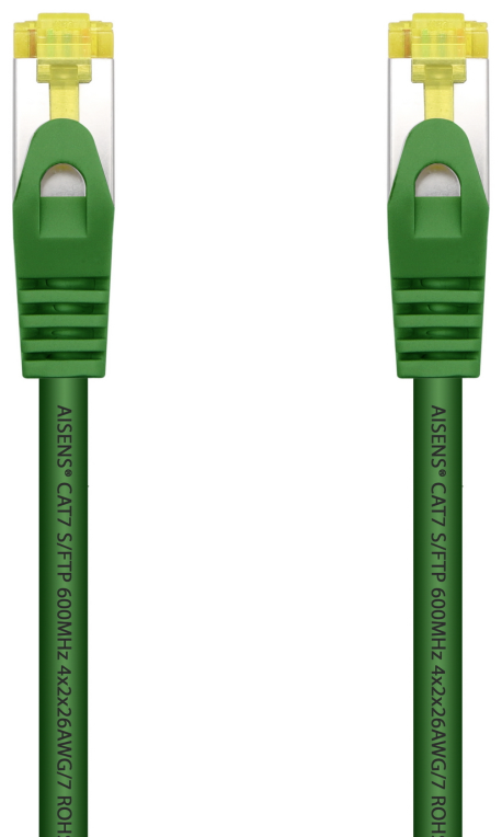 CABLE RED AISENS LATIGUILLO RJ45 LSZH CAT.7 SFTP PIMF 0.5M VERDE