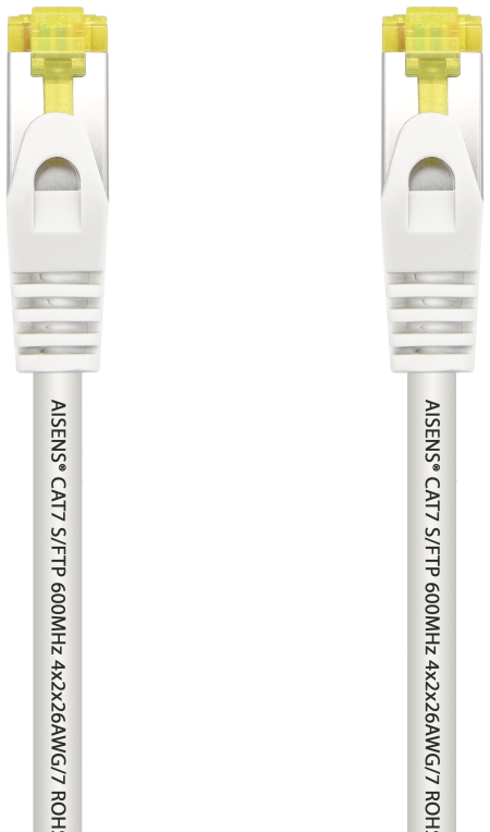 CABLE RED AISENS LATIGUILLO RJ45 LSZH CAT.7 SFTP PIMF 1.0M BLANCO