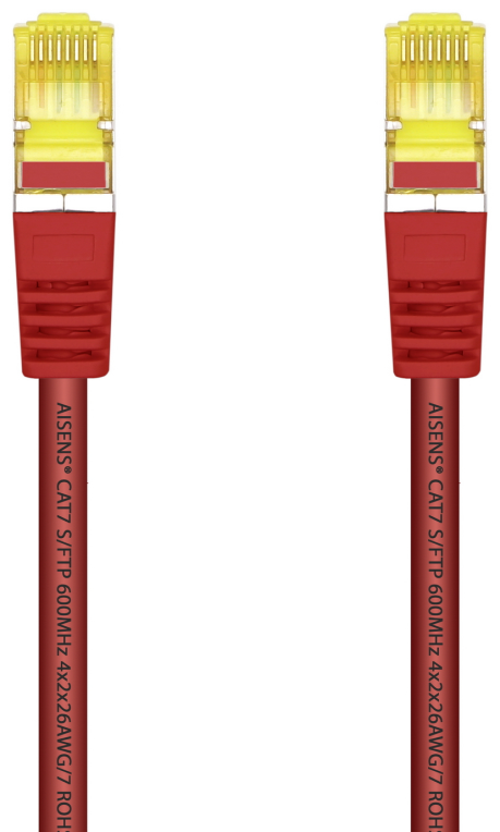 CABLE RED AISENS LATIGUILLO RJ45 LSZH CAT.7 SFTP PIMF 1.0M ROJO - detalle
