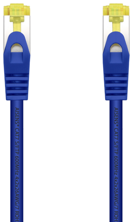 CABLE RED AISENS LATIGUILLO RJ45 LSZH CAT.7 SFTP PIMF 25CM AZUL