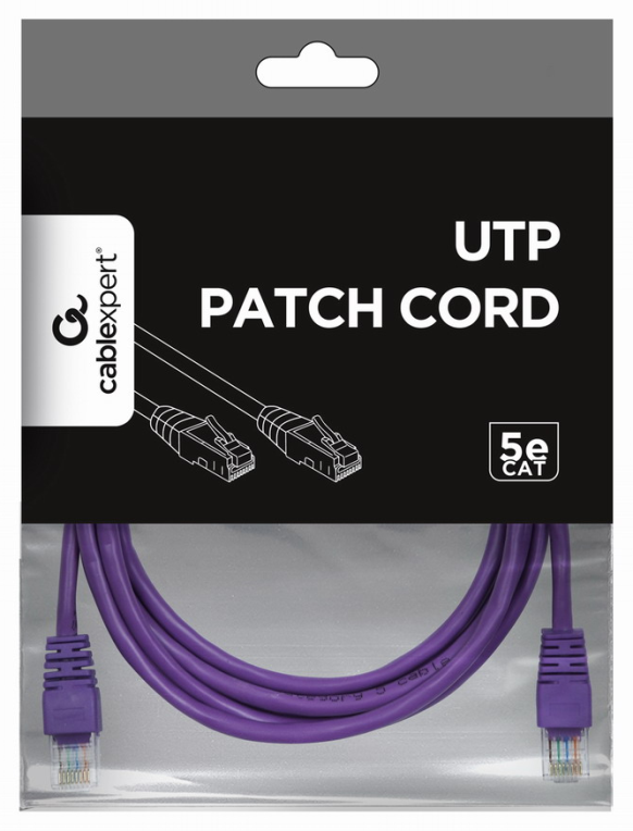 CABLE RED CAT5E GEMBIRD UTP VIOLETA 1M - detalle