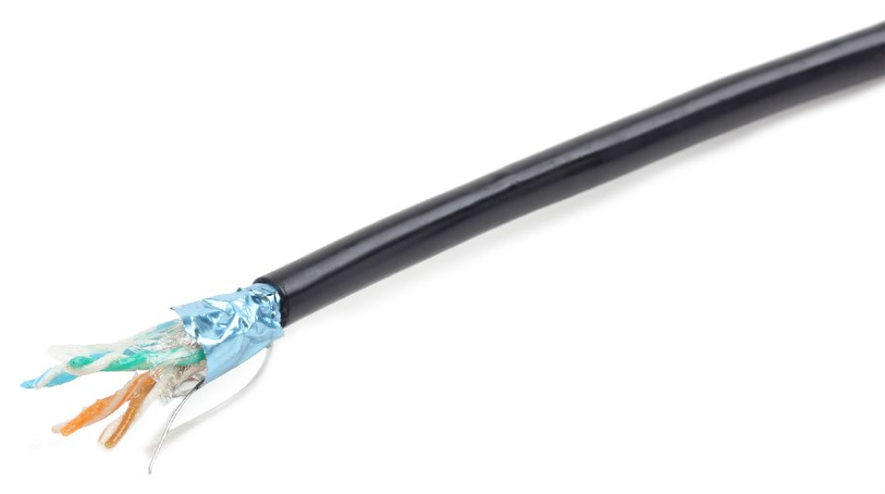 CABLE RED EXTERIOR GEMBIRD CAT 5E FTP COBRE SOLIDO AWG24 CON GEL NEGRO 305M - detalle