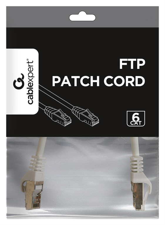CABLE RED GEMBIRD FTP CAT6 0,25M BLANCO - detalle