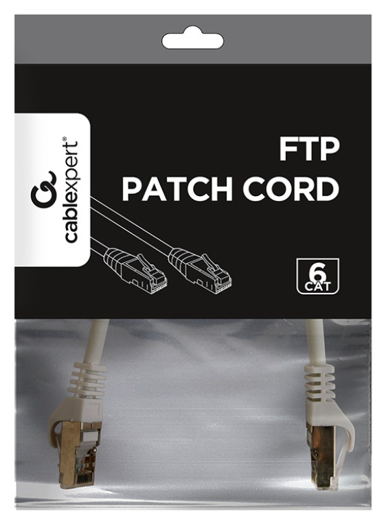 CABLE RED GEMBIRD FTP CAT6 0,25M GRIS - detalle