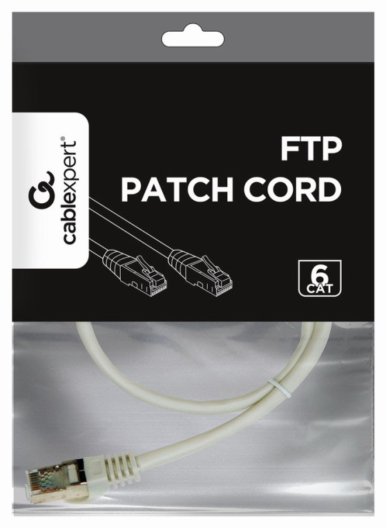 CABLE RED GEMBIRD FTP CAT6 0,5M GRIS - detalle