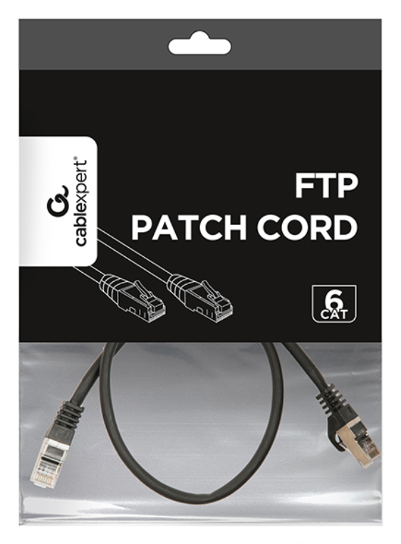 CABLE RED GEMBIRD FTP CAT6 0,5M NEGRO - detalle