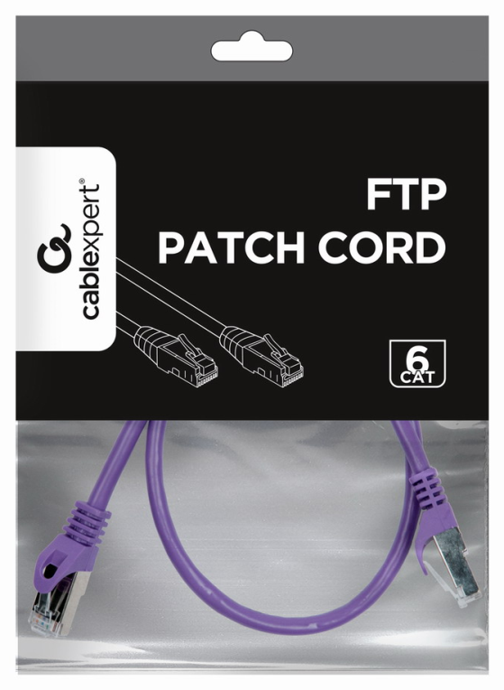 CABLE RED GEMBIRD FTP CAT6 0,5M VIOLETA - detalle