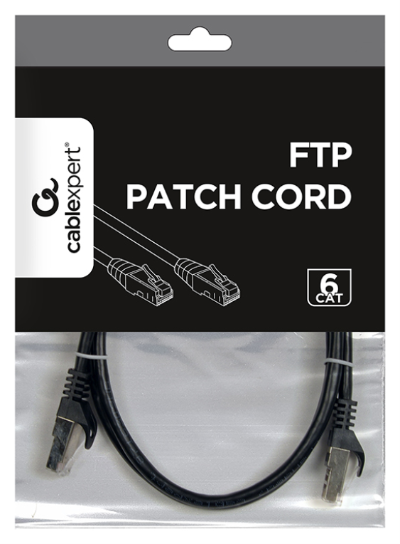 CABLE RED GEMBIRD FTP CAT6 1M NEGRO - detalle