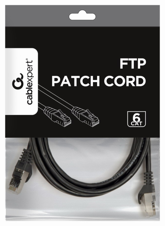 CABLE RED GEMBIRD FTP CAT6 2M NEGRO - detalle