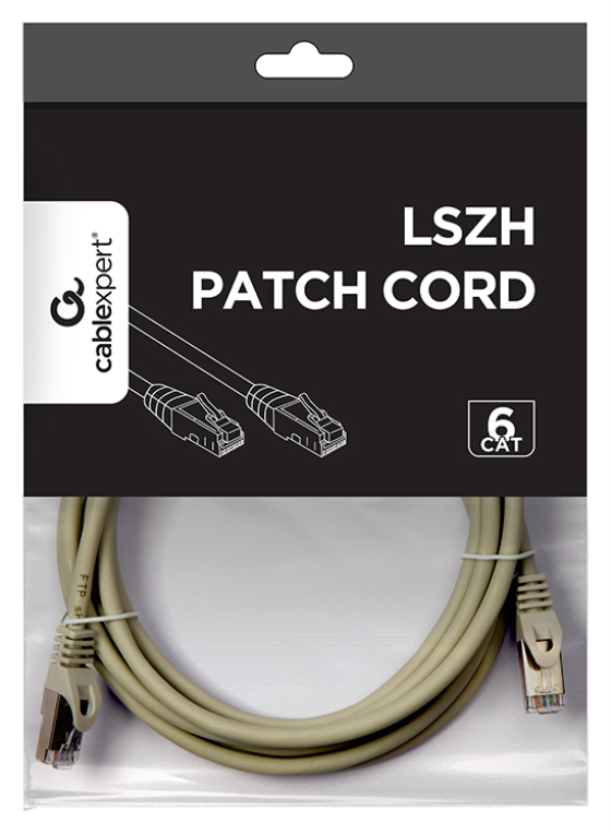 CABLE RED GEMBIRD FTP CAT6 LIBRE ALOGENO 3M GRIS - detalle