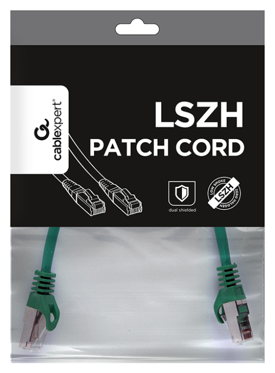CABLE RED GEMBIRD S/FTP CAT.6A LSZH 0,25M VERDE - detalle