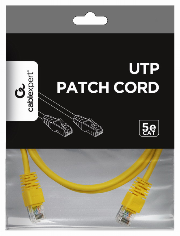 CABLE RED GEMBIRD UTP CAT5E 1M AMARILLO - detalle