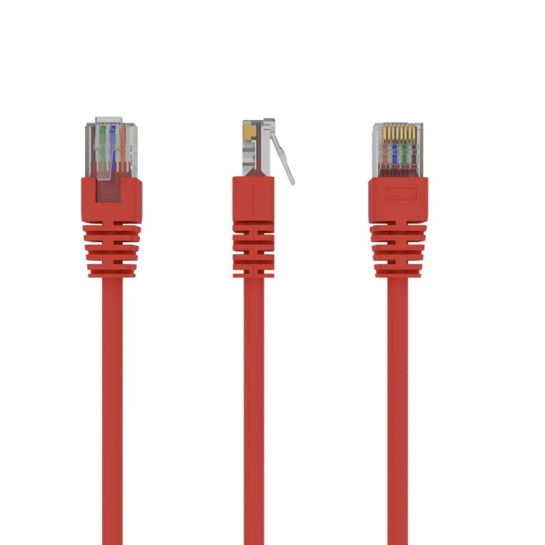 Gembird PP12-1M/R cable de red Rojo Cat5e U/UTP (UTP)