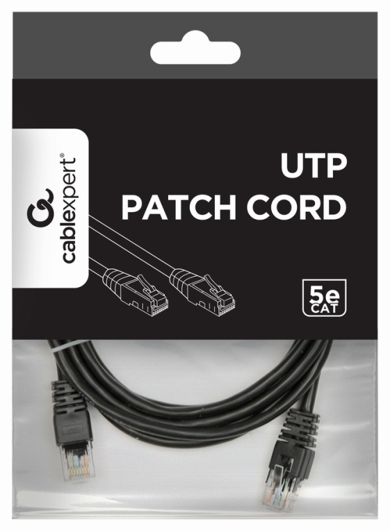 CABLE RED GEMBIRD UTP CAT5E 2M NEGRO - detalle