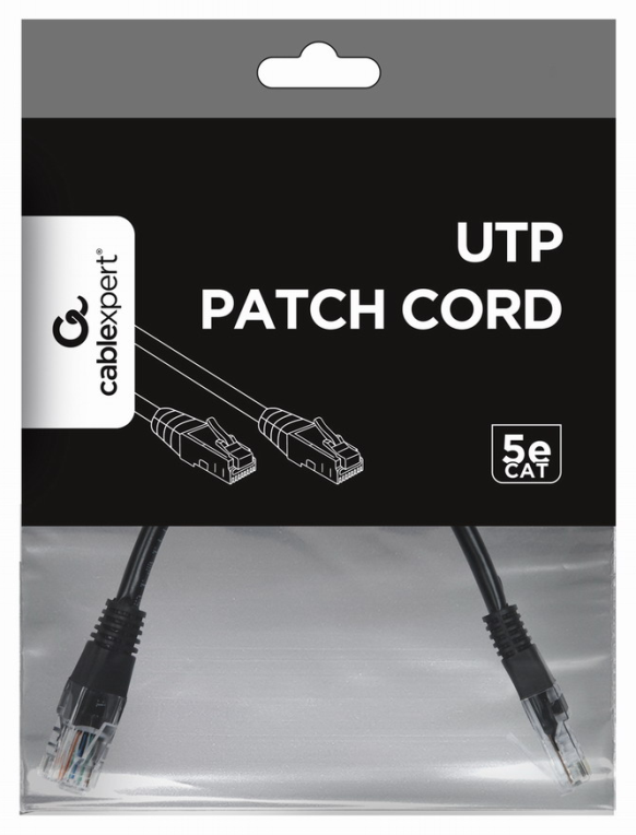 CABLE RED GEMBIRD UTP CAT5E MOLDEADO 0,25M NEGRO - detalle
