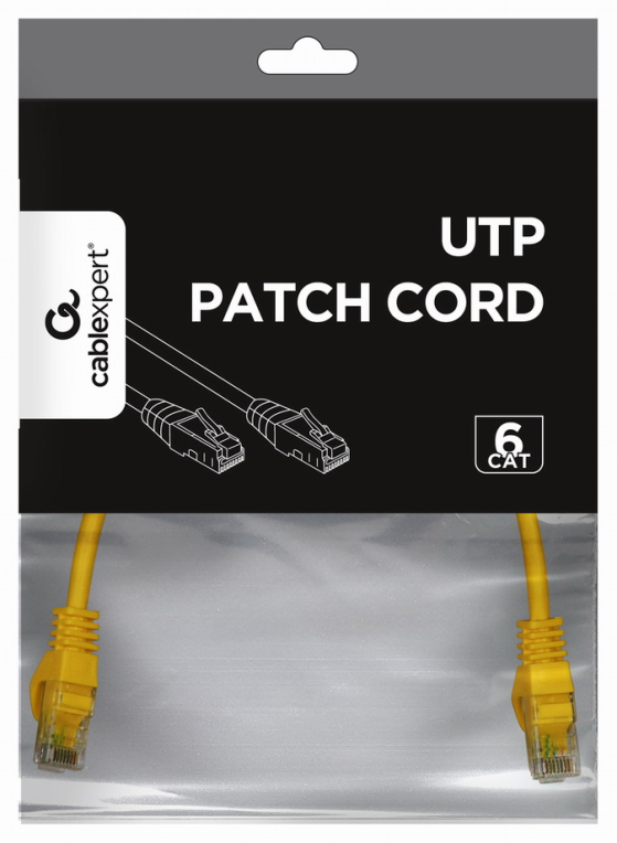 CABLE RED GEMBIRD UTP CAT6 0,25M AMARILLO - detalle