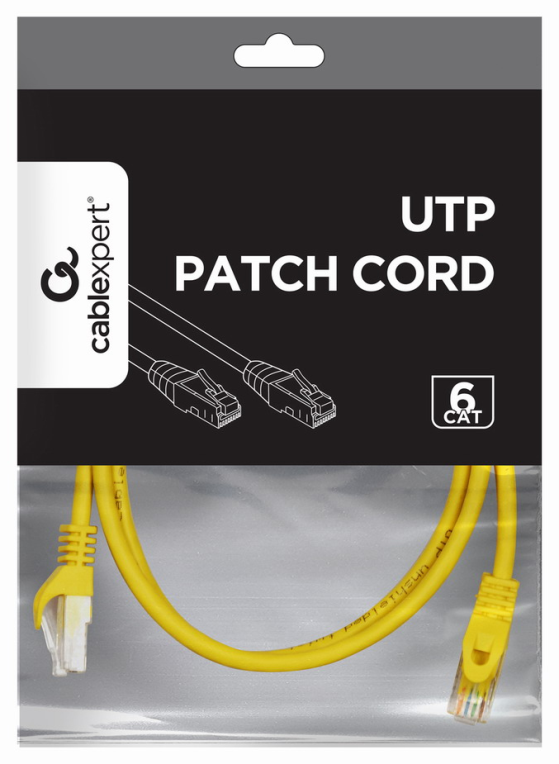 CABLE RED GEMBIRD UTP CAT6 0,5M AMARILLO - detalle
