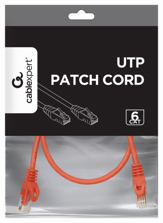 CABLE RED GEMBIRD UTP CAT6 0,5M ROJO - detalle