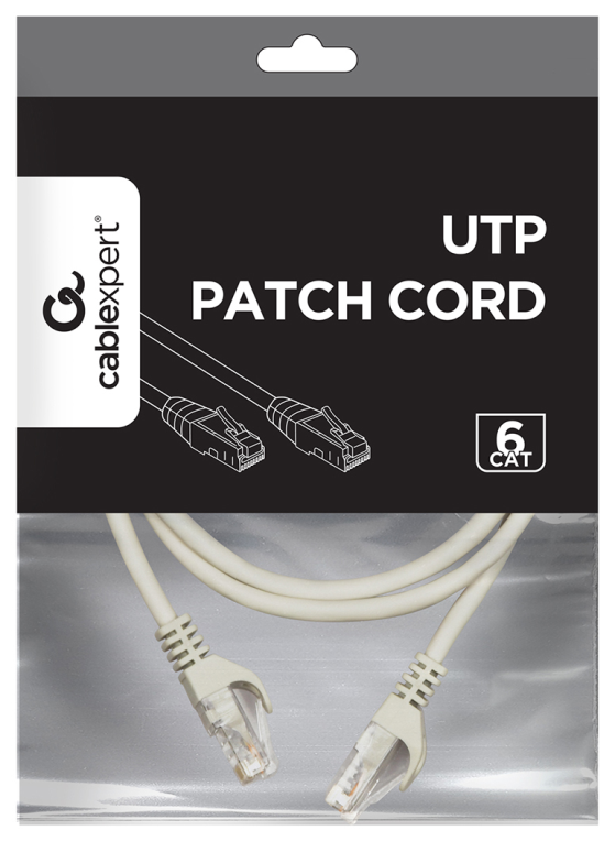 CABLE RED GEMBIRD UTP CAT6 1,5M COBRE GRIS - detalle