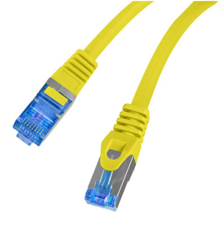 CABLE RED LANBERG CAT.6A S/FTP LSZH CCA 0.5M AMARILLO FLUKE PASSED - detalle